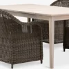 Conjuntos Mesa Y Sillas De Jardín>JYSK KOLLEN + GAMMELBYMesa KOLLEN L205 madera dura + 4 sillas GAMMELBY gris
