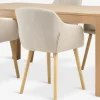 Mesas De Comedor|Conjuntos De Comedor>JYSK KORSKRO + ADSLEVMesa KORSKRO L200/326 roble natural + 4 sillas ADSLEV beis