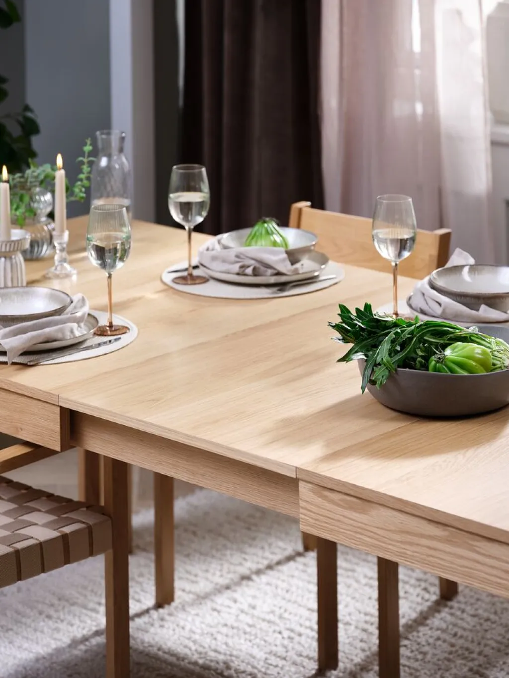 Mesas De Comedor|Extensores Para Mesas De Comedor>JYSK KORSKROExtensión de mesa KORSKRO 100x55 2 unidades roble natural