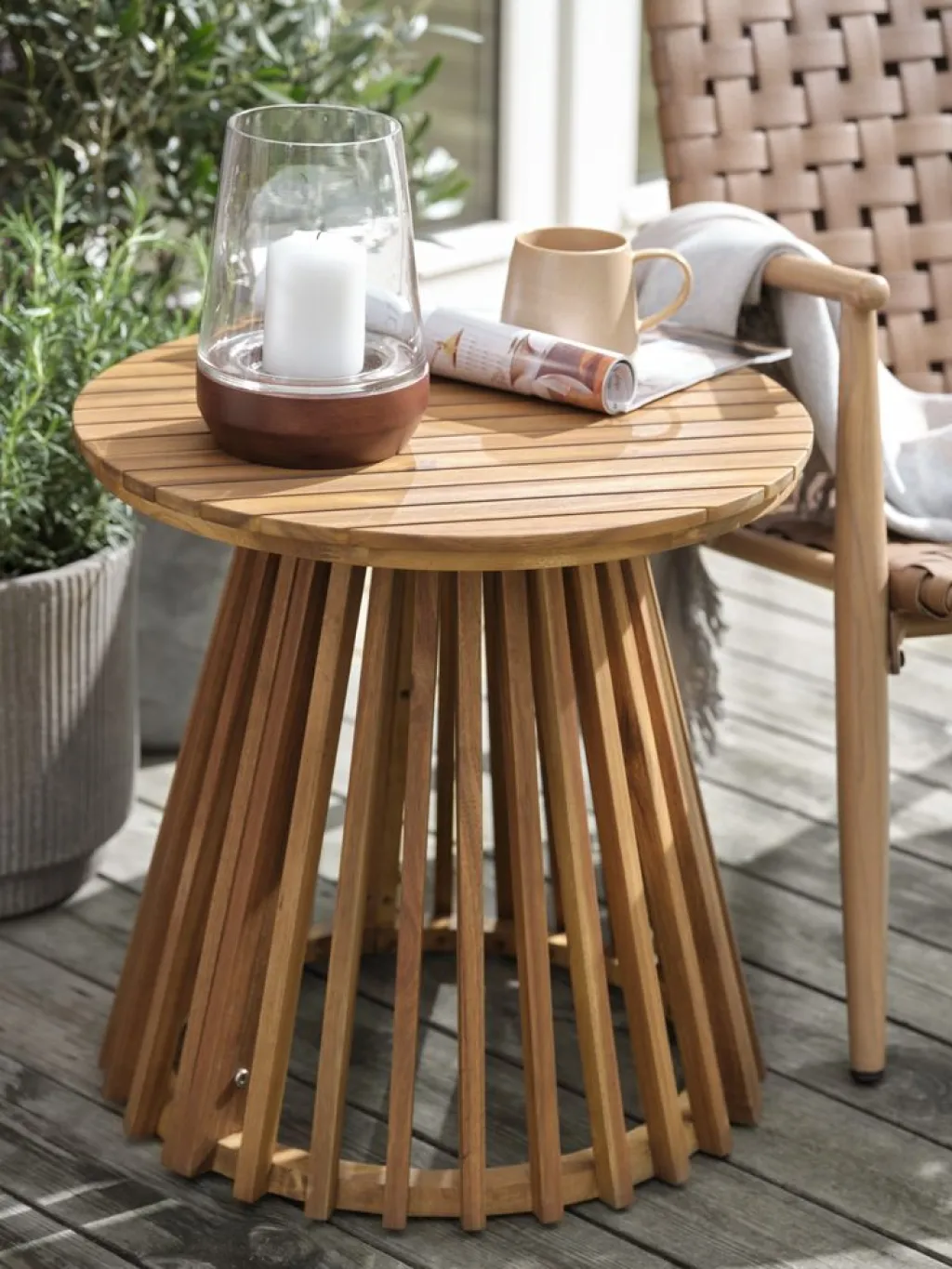 Mesas De Jardín|Muebles De Jardín>JYSK KRAGEVIGMesa auxiliar KRAGEVIG Ø50xA50 madera dura