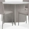 Mesas De Comedor|Conjuntos De Comedor>JYSK KRONDAL + BRANDEMesa KRONDAL Ø110 travertino + 4 sillas BRANDE beis