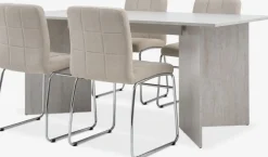 Mesas De Comedor|Conjuntos De Comedor>JYSK KRONDAL + HAMMELMesa KRONDAL L180 travertino + 4 sillas HAMMEL beis