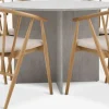 Mesas De Comedor|Conjuntos De Comedor>JYSK KRONDAL + LYKSBORGMesa KRONDAL Ø110 travertino + 4 LYKSBORG roble natural