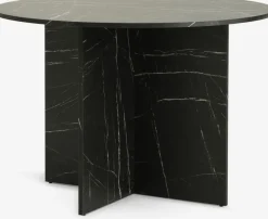 Mesas De Comedor>JYSK KRONDALMesa de comedor KRONDAL Ø110 color mármol negro Negro+Mármol