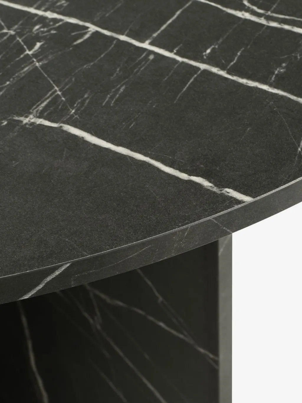 Mesas De Comedor>JYSK KRONDALMesa de comedor KRONDAL Ø110 color mármol negro Negro+Mármol