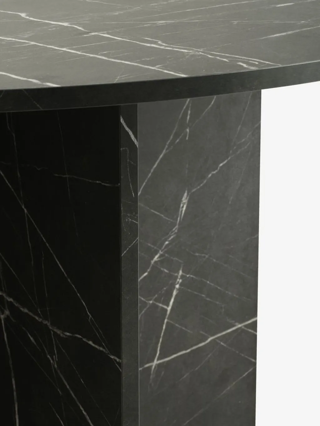 Mesas De Comedor>JYSK KRONDALMesa de comedor KRONDAL Ø110 color mármol negro Negro+Mármol