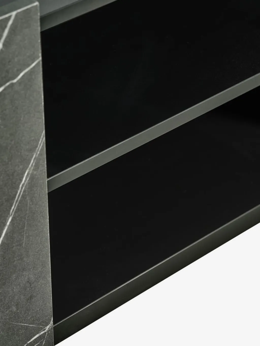 Muebles De TV>JYSK KRONDALMueble TV KRONDAL 2 puertas color mármol/negro