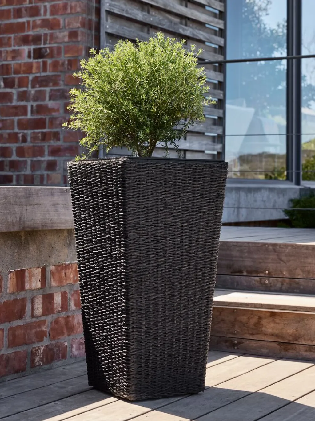 Maceteros>JYSK KUBBCesto de jardín KUBB A36xL36xA70 Negro