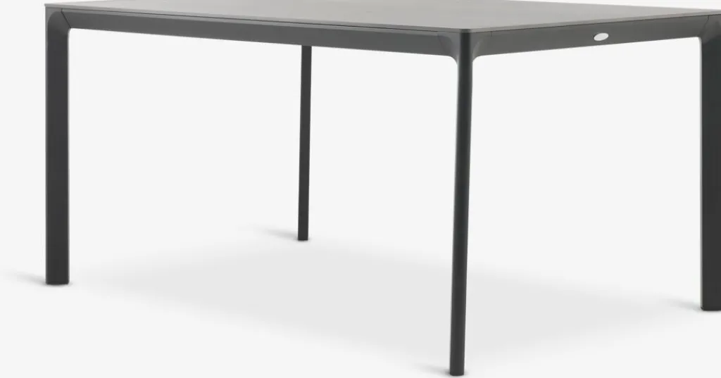 Conjuntos Mesa Y Sillas De Jardín>JUTLANDIA KUMLA + HEMSEDALMesa KUMLA L150 gris + 4 sillas HEMSEDAL negro