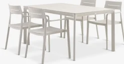 Conjuntos Mesa Y Sillas De Jardín>JYSK KUMLA + INGSTRUPMesa KUMLA L150 + 4 sillas INGSTRUP beis Beige
