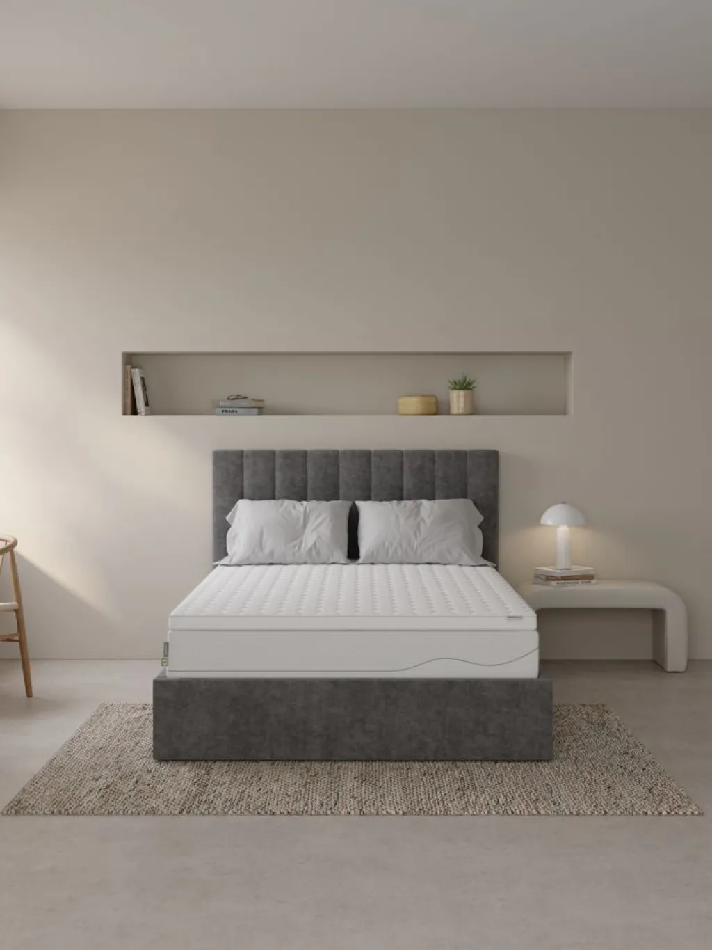 Toppers|90 X 190 Cm>DREAMZONE KVISTENPLUSTopper 135x190cm KVISTEN blanco