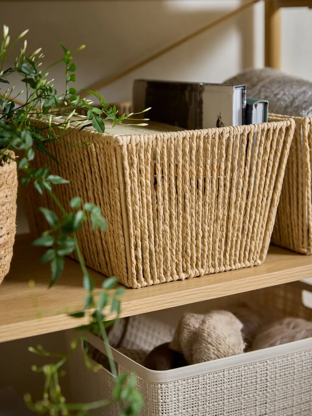 Todas Las Cestas|Cestas Y Cajas>JYSK LARSEMILCesta LARSEMIL A23xL33xA17cm Natural