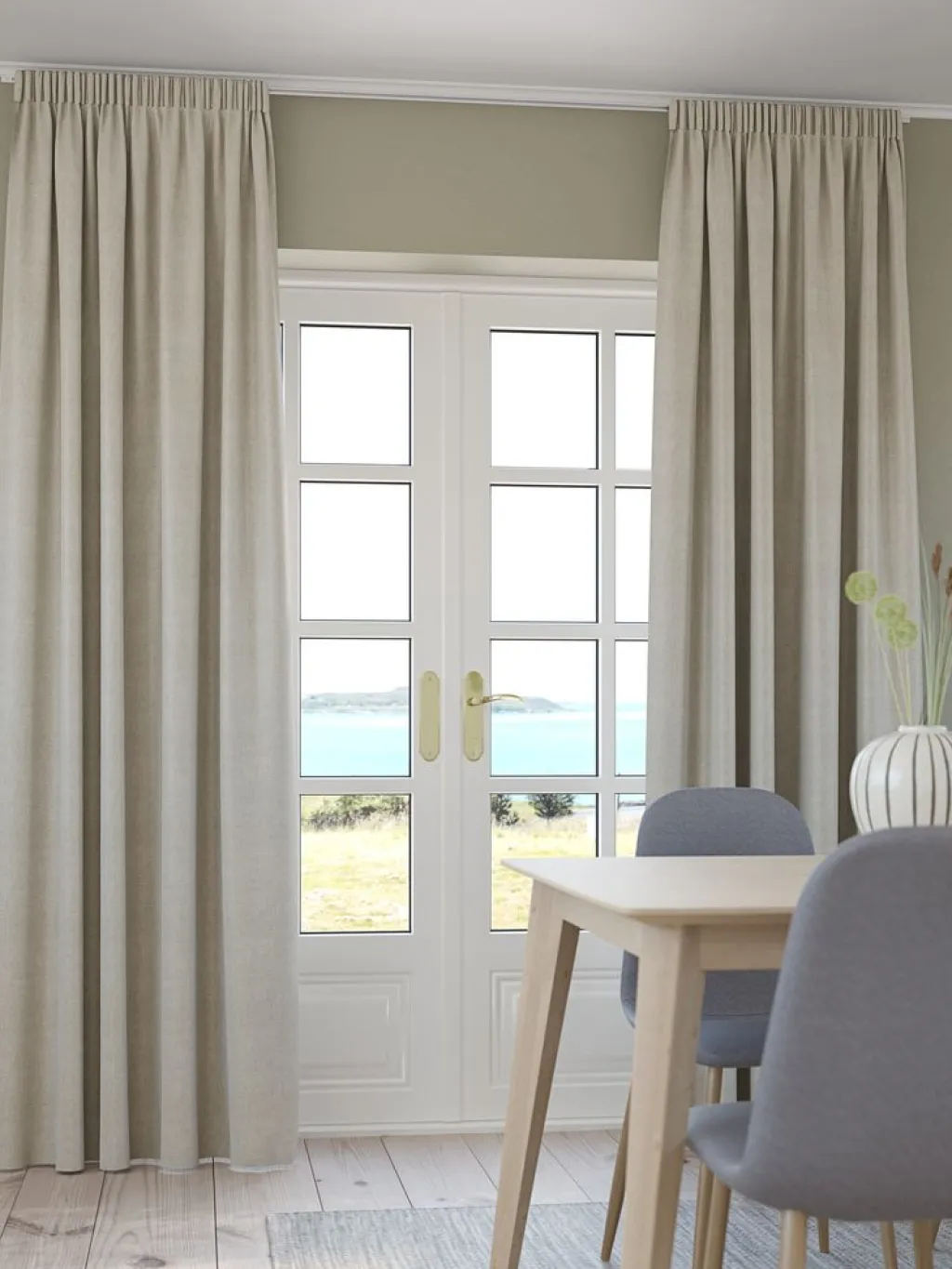 Cortinas Opacas>JYSK LEKACortina opaca LEKA 1x140x300 Gris cálido