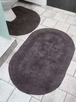 Alfombras De Baño>JYSK LERDALABASICJuego de alfombrillas de baño LERDALA 2 unidades antracita Gris antracita