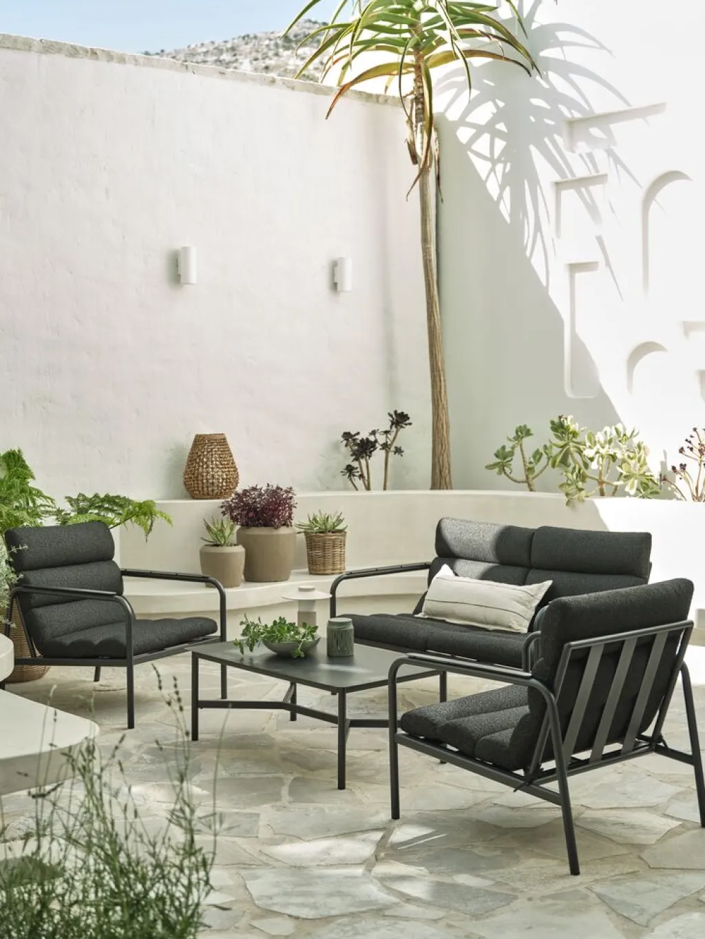 Conjuntos Mesa Y Sillas De Jardín|Muebles De Jardín>JYSK LILLESTROEMConjunto muebles jardín LILLESTROEM 4 plazas Negro