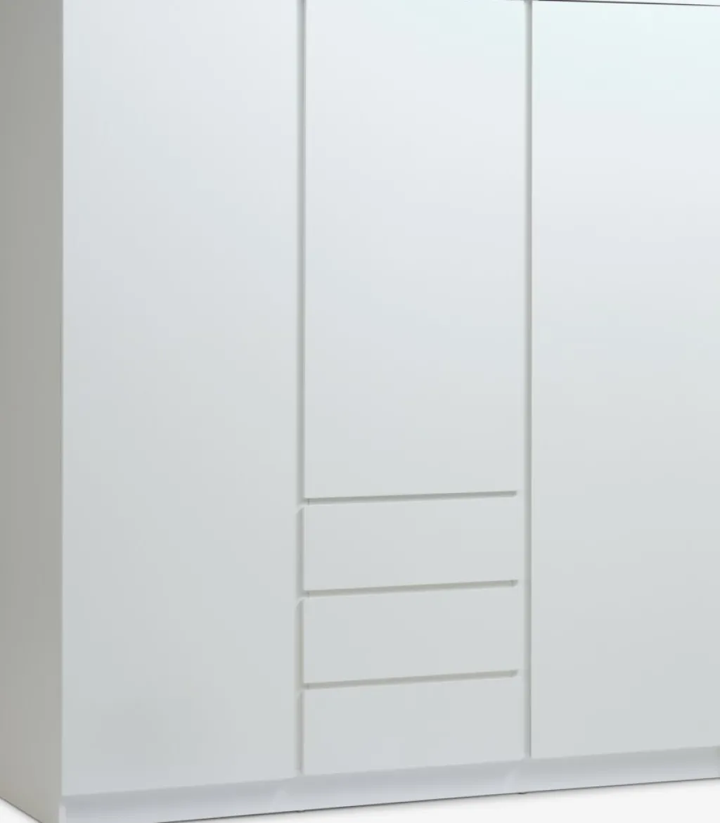 Armarios|Todos Los Armarios>JYSK LIMFJORDENArmario LIMFJORDEN 180x200 combi Blanco