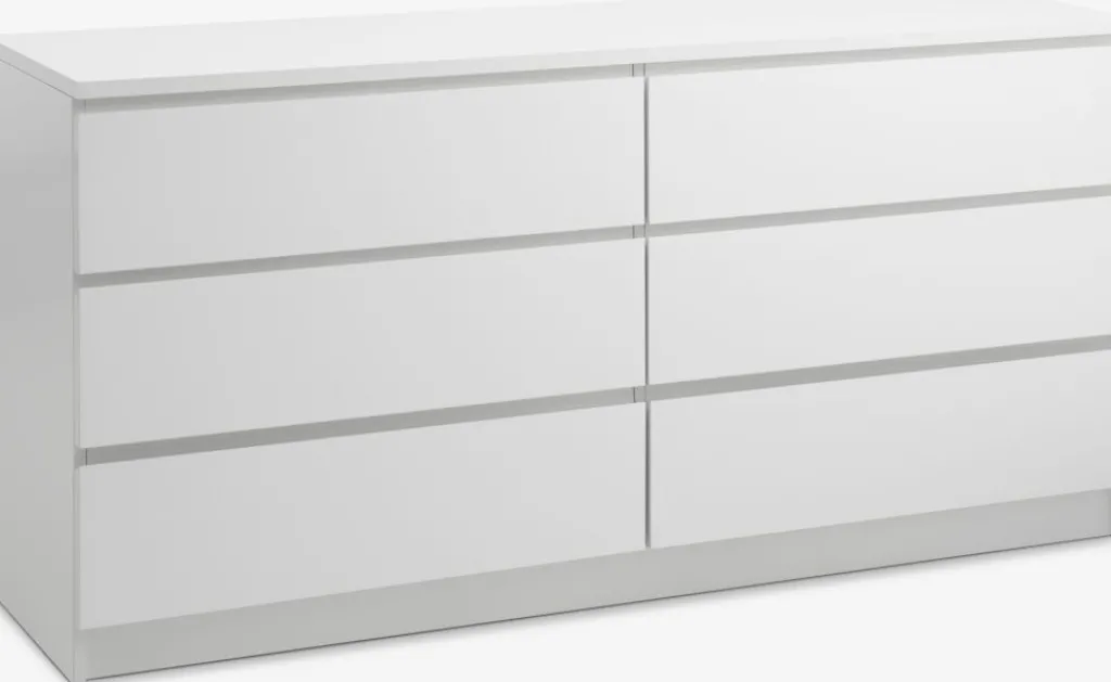 Cómodas|Cómodas>JYSK LIMFJORDENCómoda LIMFJORDEN 3+3 cajones Blanco