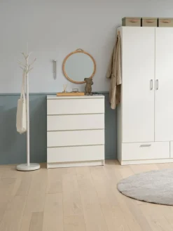 Cómodas|Cómodas>JYSK LIMFJORDENCómoda LIMFJORDEN 4 cajones Blanco