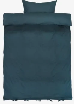 Juegos De Funda Nórdica>KRONBORG LINDAGOLDJuego funda nórdica algodón/lino LINDA 155x220 turquesa osc Petróleo