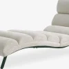 Divanes Cama>JYSK LINDELSESillón chaise longue LINDELSE felpa beis/negro