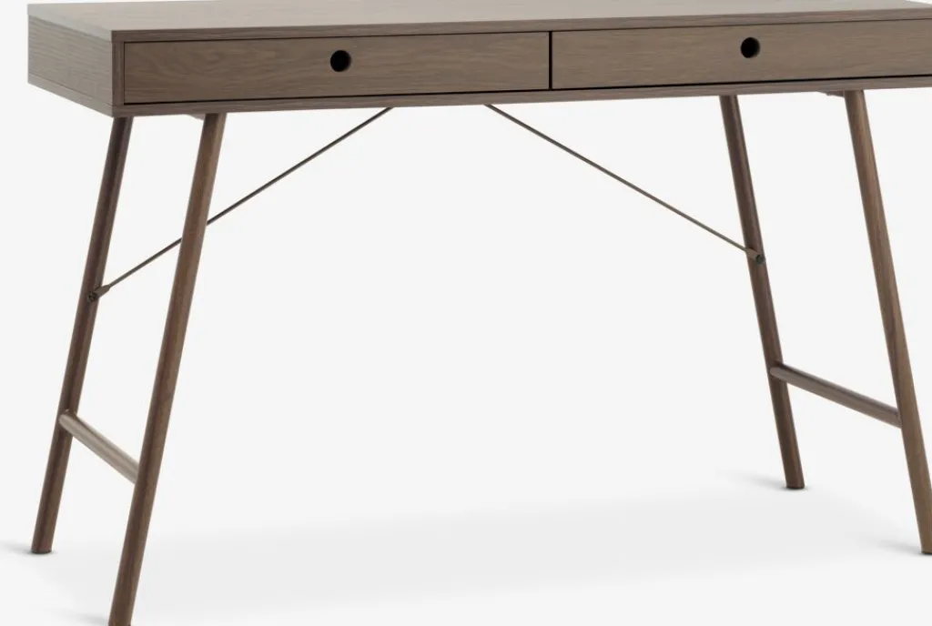 Escritorios|Escritorios Elevables>JYSK LINDVEDEscritorio LINDVED 48x120 2 cajones color Roble oscuro