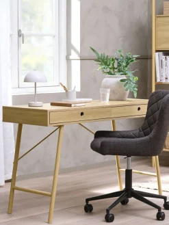Escritorios|Escritorios Elevables>JYSK LINDVEDEscritorio LINDVED 48x120 2 cajones color Roble natural