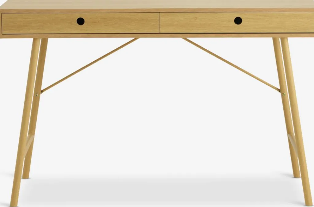 Escritorios|Escritorios Elevables>JYSK LINDVEDEscritorio LINDVED 48x120 2 cajones color Roble natural