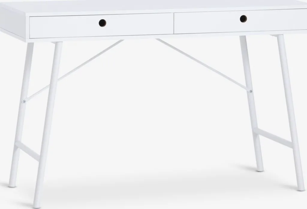 Escritorios|Escritorios Elevables>JYSK LINDVEDEscritorio LINDVED 48x120 2 cajones Blanco