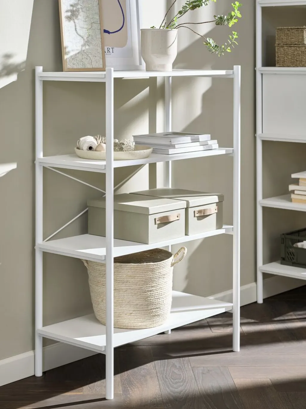Estanterias Y Librerías|Estanterias Y Librerías>JYSK LINDVEDEstantería LINDVED 4 estantes blanco