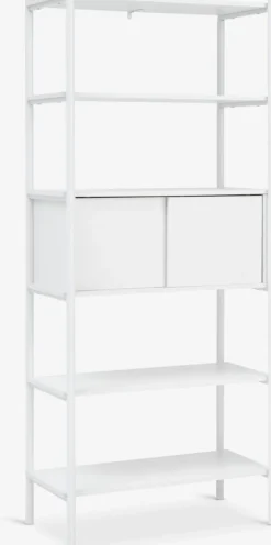 Estanterias Y Librerías|Estanterias Y Librerías>JYSK LINDVEDEstantería LINDVED 6 estantes 2 puertas blanco
