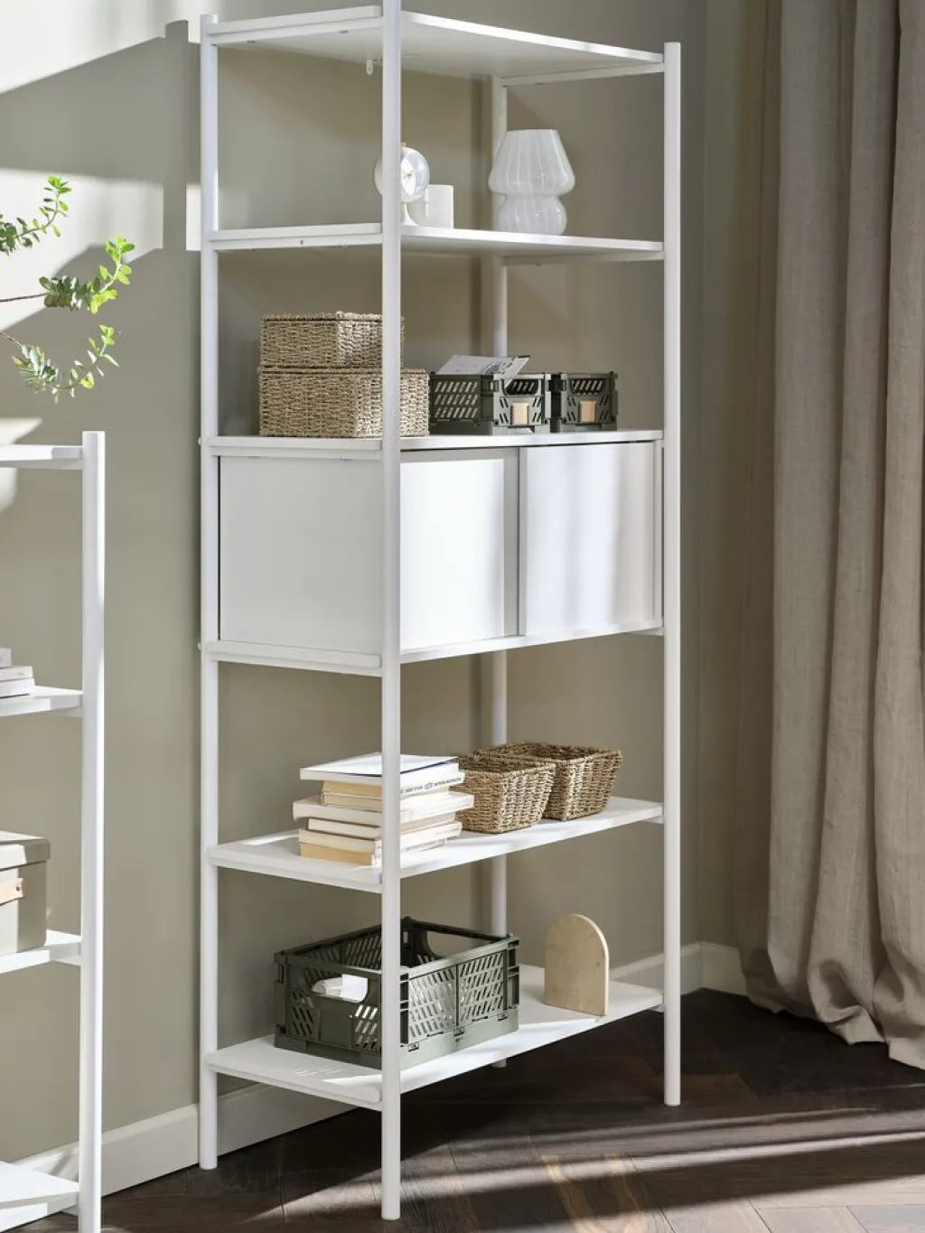 Estanterias Y Librerías|Estanterias Y Librerías>JYSK LINDVEDEstantería LINDVED 6 estantes 2 puertas blanco