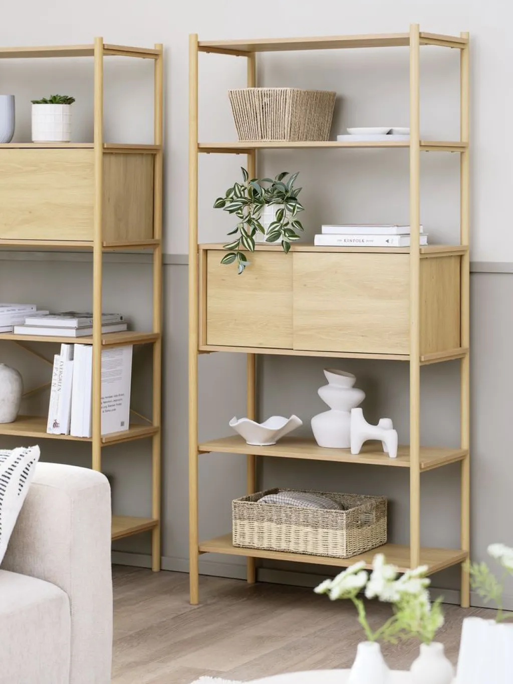 Estanterias Y Librerías|Estanterias Y Librerías>JYSK LINDVEDEstantería LINDVED 6 estantes color roble natural