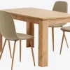 Mesas De Comedor|Conjuntos De Comedor>JYSK LINTRUP + BISTRUPMesa LINTRUP L140 roble salvaje + 4 sillas BISTRUP arena
