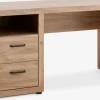 Escritorios|Escritorios Elevables>JYSK LINTRUPEscritorio LINTRUP 60x140 2 cajones color roble salvaje