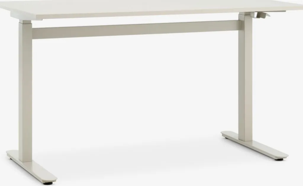 Escritorios|Escritorios Elevables>JYSK LUNDTOFTEscritorio elevable gas LUNDTOFT 70x130 beis Beige
