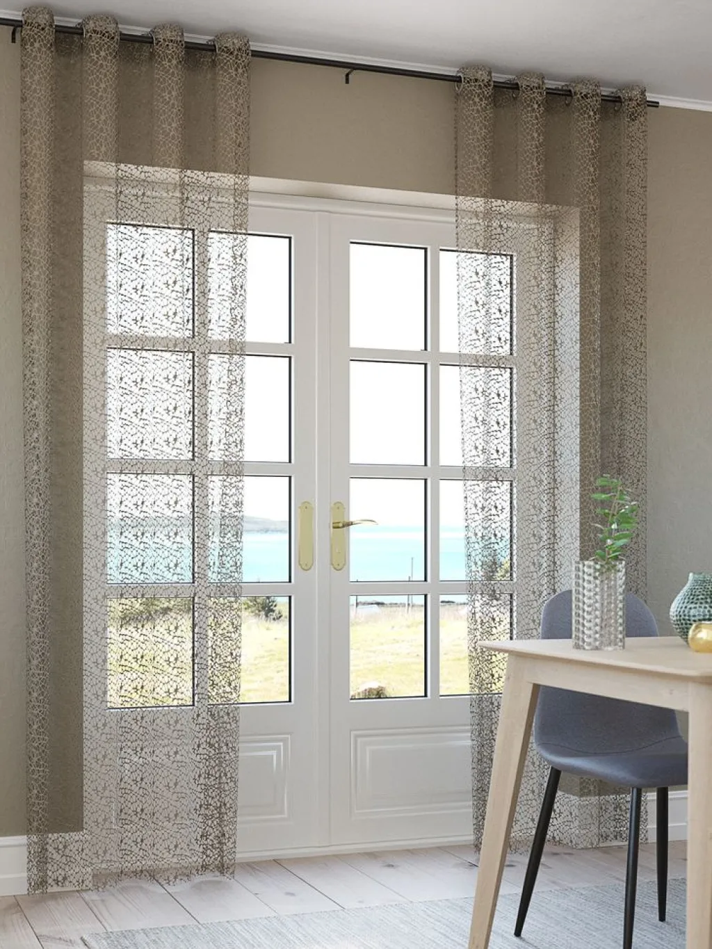 Cortinas De Hilos>JYSK LUROCortina LURO 1x140x300 malla Arena