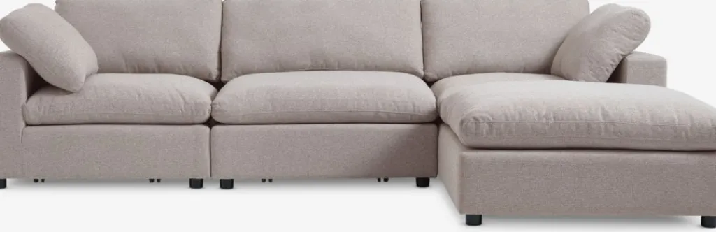2 Plazas|3 Plazas>JYSK LYBYSofá modular LYBY 3 plazas chaise longue tela arena