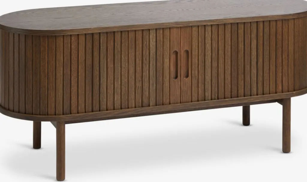 Muebles De TV>Royal Oak LYNGVIGMueble TV LYNGVIG 120cm 2 puertas persiana Roble oscuro