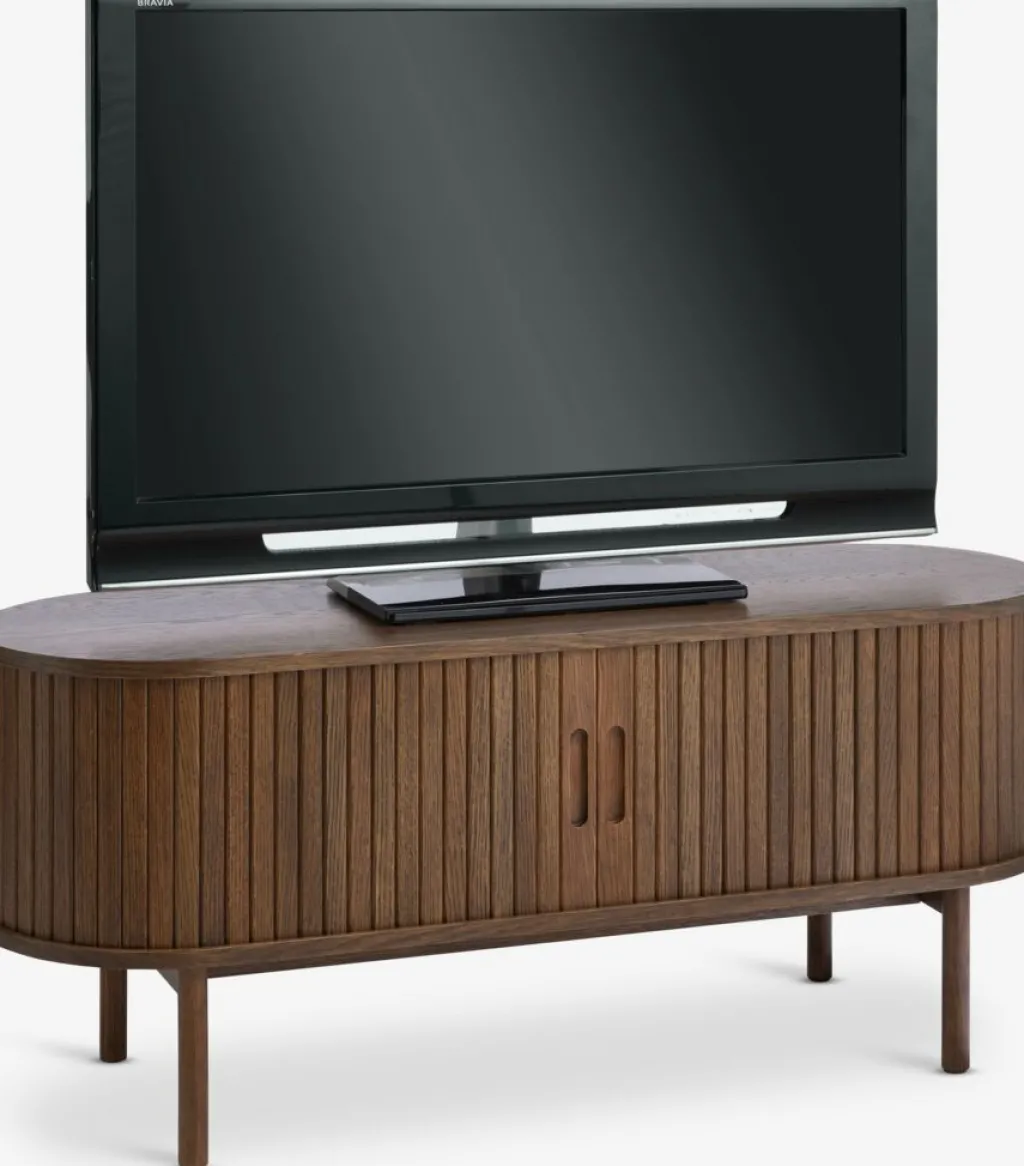 Muebles De TV>Royal Oak LYNGVIGMueble TV LYNGVIG 120cm 2 puertas persiana Roble oscuro