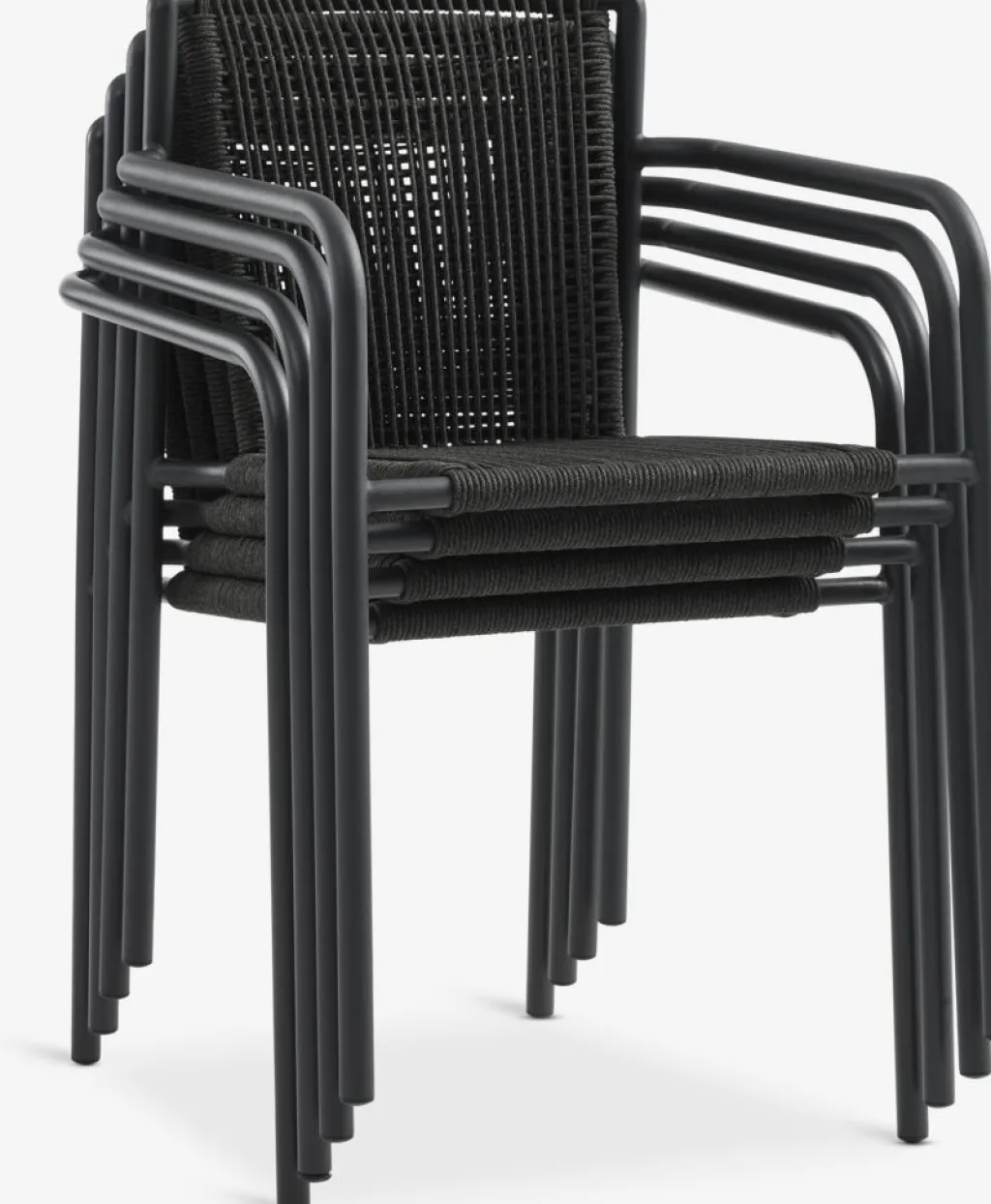 Conjuntos Mesa Y Sillas De Jardín>JYSK MADERUP + KRISTIANSTADMesa MADERUP L205 negro + 4 sillas KRISTIANSTAD verde