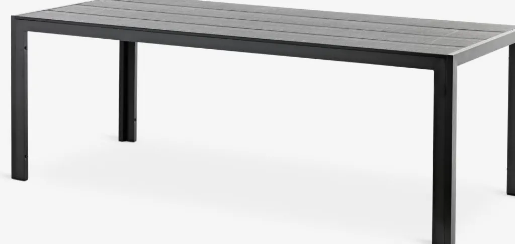 Conjuntos Mesa Y Sillas De Jardín>JYSK MADERUP + KRISTIANSTADMesa MADERUP L205 negro + 4 sillas KRISTIANSTAD verde