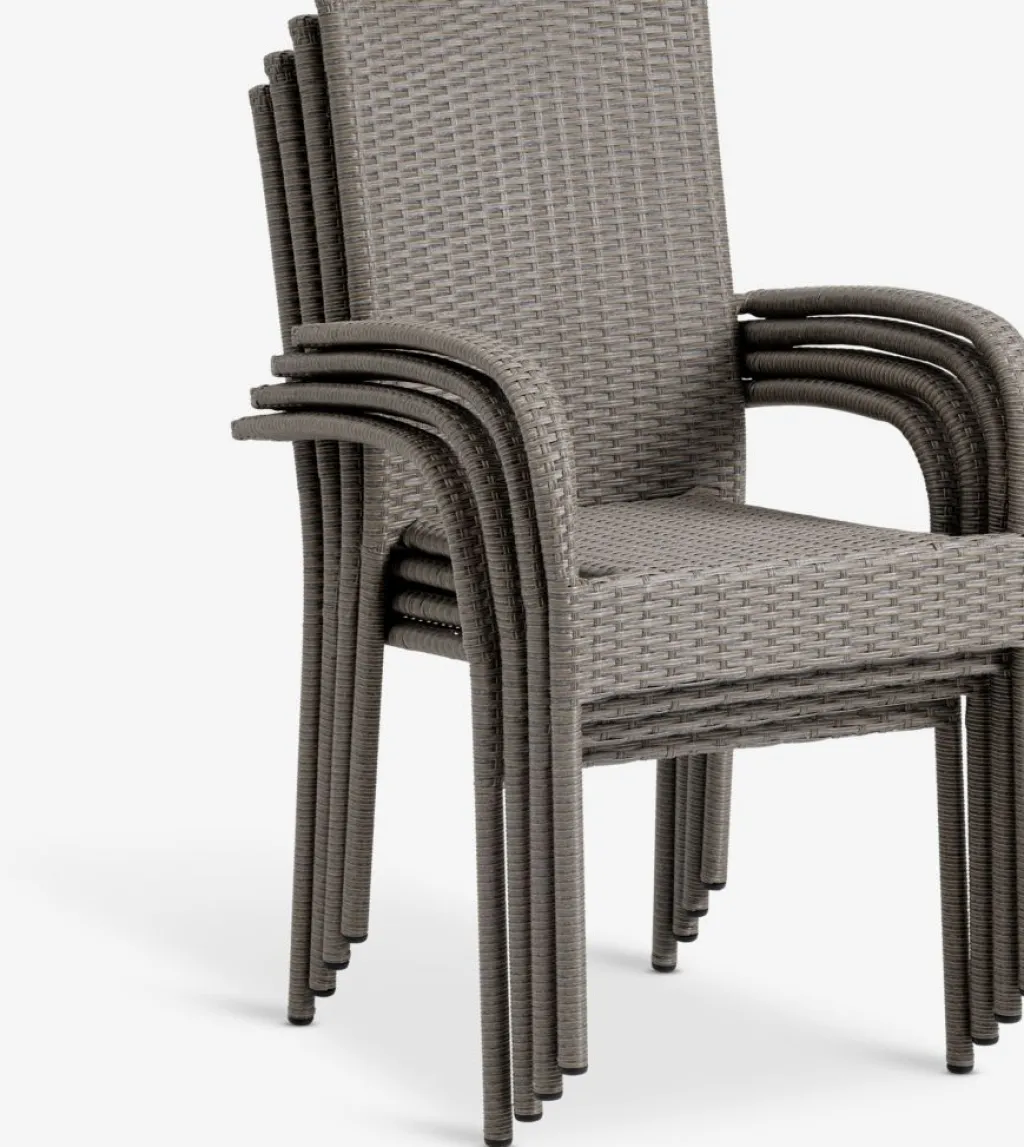 Conjuntos Mesa Y Sillas De Jardín>JYSK MARIELYST + GUDHJEMMesa MARIELYST L205 beis + 4 sillas GUDHJEM natural Beige
