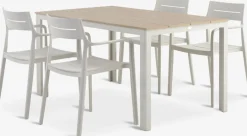 Conjuntos Mesa Y Sillas De Jardín>JYSK MARIELYST + INGSTRUPMesa MARIELYST L150 + 4 sillas INGSTRUP beis Beige