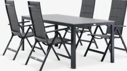 Conjuntos Mesa Y Sillas De Jardín>JUTLANDIA MARIELYST + MYSENMesa MARIELYST L205 + 4 sillas MYSEN gris