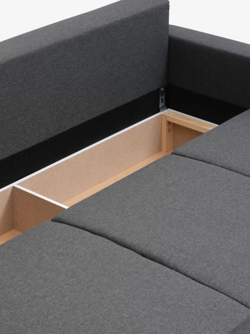 Sofás Cama|Sofás Cama>JYSK MARSLEVSofá cama MARSLEV 3 plazas tela gris oscuro