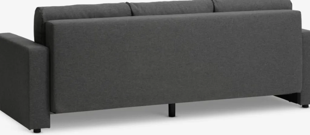 Sofás Cama|Sofás Cama>JYSK MARSLEVSofá cama MARSLEV 3 plazas tela gris oscuro