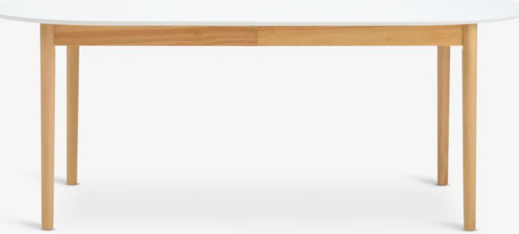 Mesas De Comedor>JYSK MARSTRANDMesa de comedor MARSTRAND 100x200/280 blanco/natural Blanco+Natural