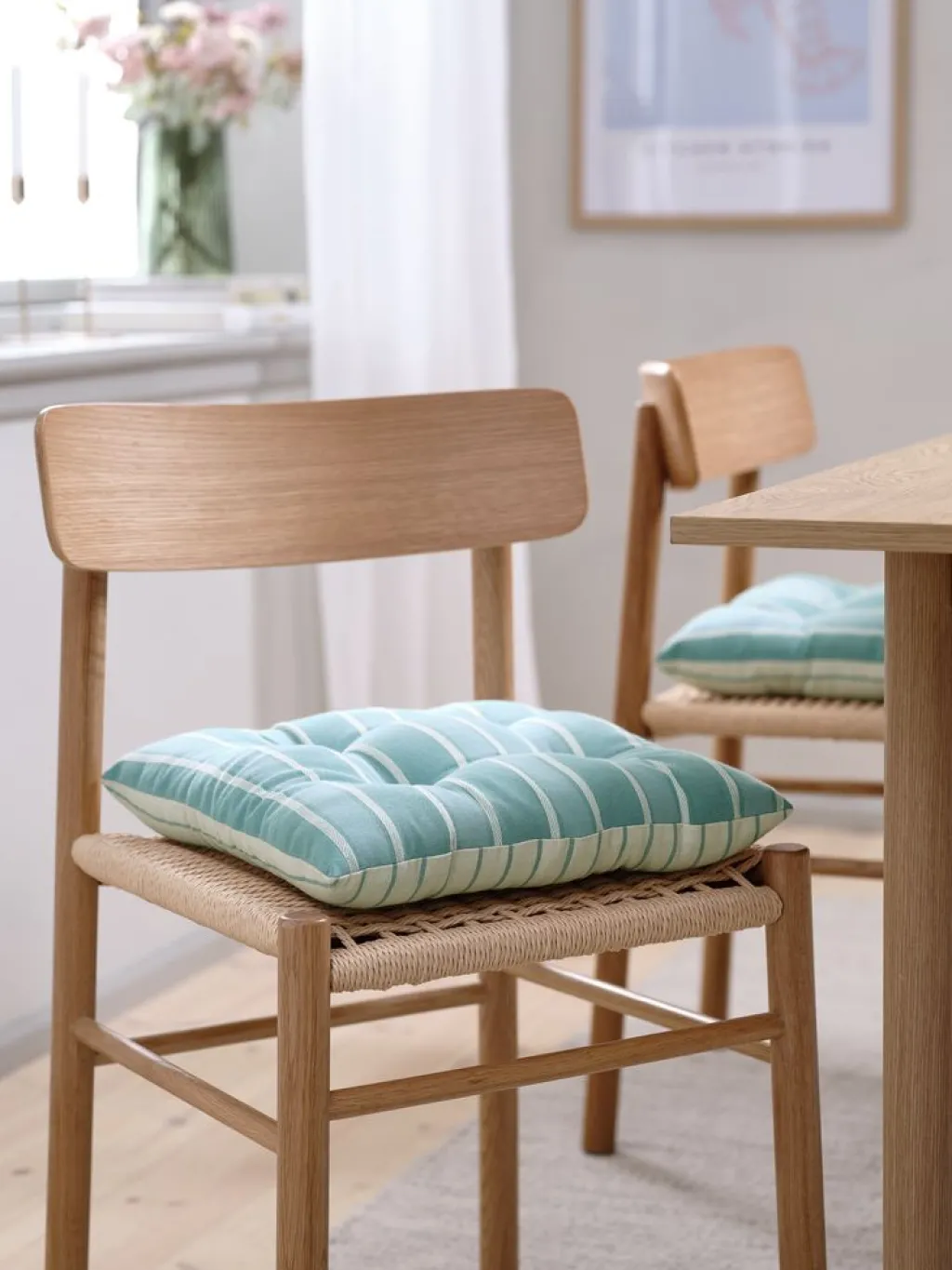 Cojines De Asiento>JYSK MISTELCojín de asiento MISTEL 40x40x7 azul Beige, Azul