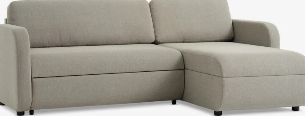 Sofás Cama|Sofás Cama>JYSK MOMMARKSofá cama chaise longue MOMMARK tela beis