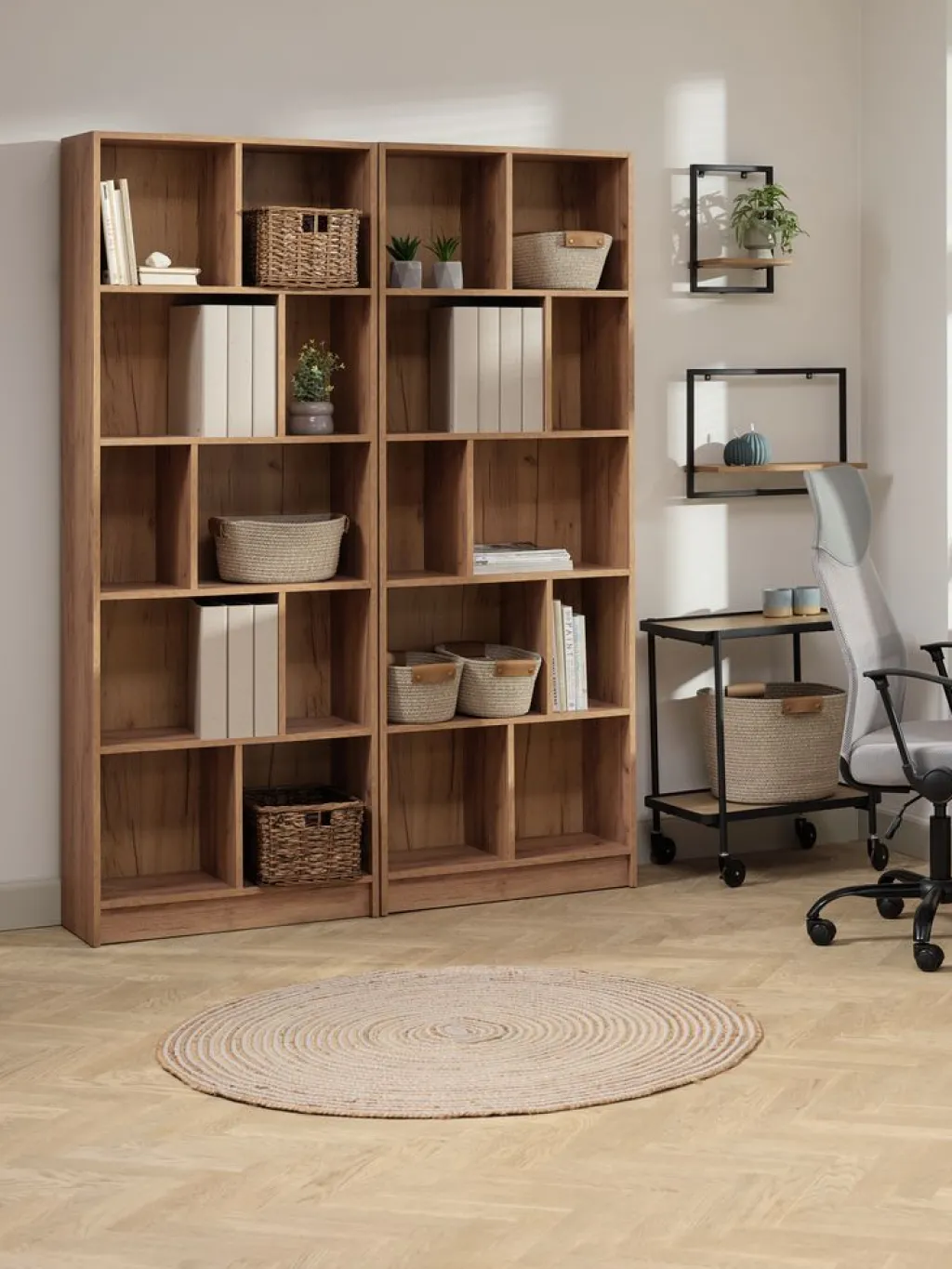 Estanterias Y Librerías|Estanterias Y Librerías>JYSK MOSBJERGLibrería MOSBJERG 10 estantes color Roble salvaje natural